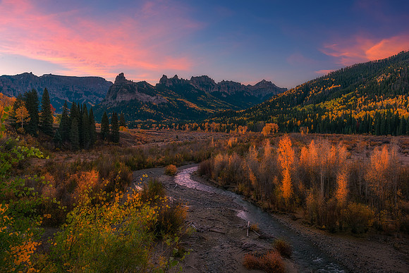 Valley in Autumn Dawn